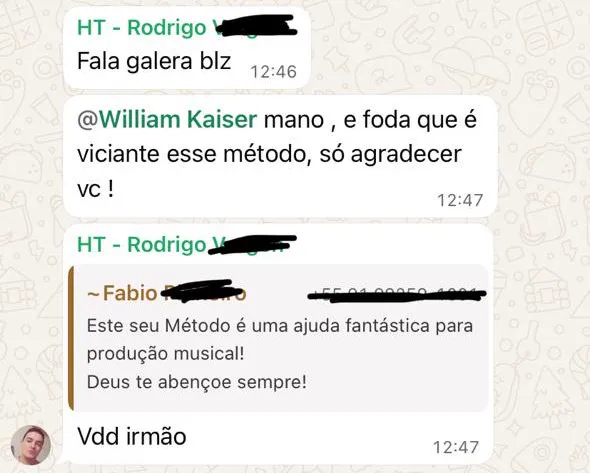 Print de aluno: método viciante