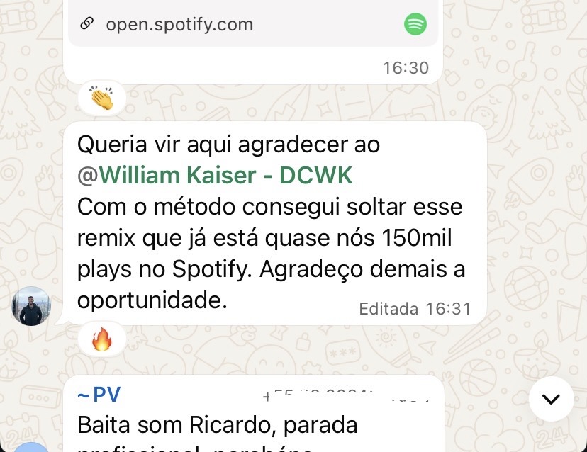 Print real de feedback de aluno 2