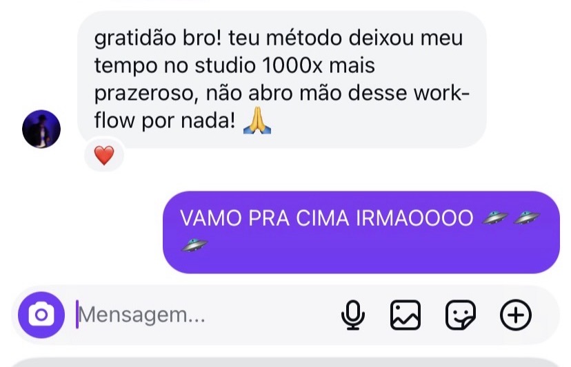 Print real de feedback de aluno 7
